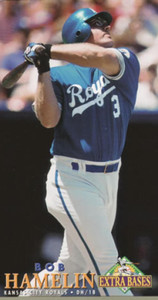 1994 Fleer Extra Bases #90 Bob Hamelin VG Kansas City Royals 