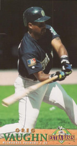 1994 Fleer Extra Bases #109 Greg Vaughn VG Milwaukee Brewers 