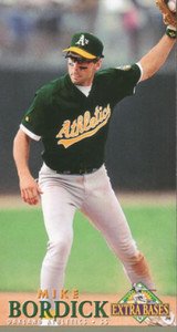 1994 Fleer Extra Bases #145 Mike Bordick VG Oakland Athletics 