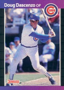 1989 Donruss #491 Doug Dascenzo UER NM-MT RC Rookie Chicago Cubs 
