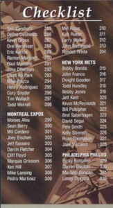 1994 Fleer Extra Bases #399 Checklist VG Texas Rangers 