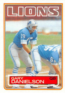 1983 Topps #61 Gary Danielson DP VG Detroit Lions 