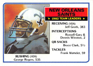 1983 Topps #109 George Rogers TL VG New Orleans Saints 