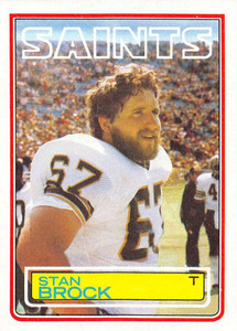 1983 Topps #110 Stan Brock VG RC Rookie New Orleans Saints 