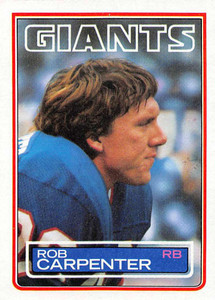 1983 Topps #122 Rob Carpenter VG New York Giants 