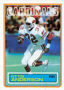 1983 Topps #153 Ottis Anderson VG St. Louis Cardinals 