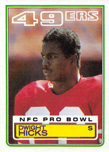 1983 Topps #167 Dwight Hicks VG San Francisco 49ers 