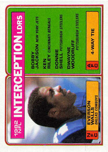 1983 Topps #206 Everson Walls 1982 Interception Leaders VG Dallas Cowboys 