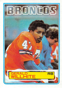 1983 Topps #270 Gerald Willhite DP VG Denver Broncos 