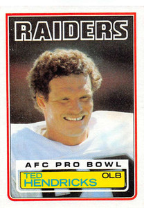 1983 Topps #302 Ted Hendricks DP VG Los Angeles Raiders 