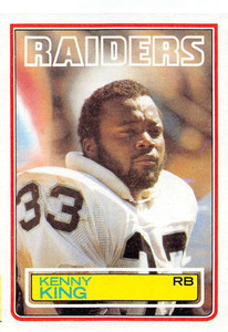 1983 Topps #303 Kenny King DP VG Los Angeles Raiders 