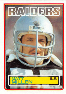 1983 Topps #305 Matt Millen DP VG Los Angeles Raiders 