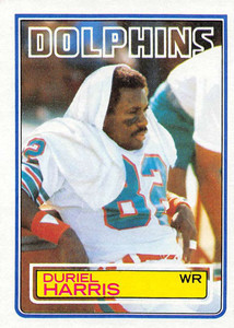 1983 Topps #314 Duriel Harris VG Miami Dolphins 