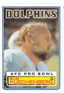 1983 Topps #315 Bob Kuechenberg DP VG Miami Dolphins 