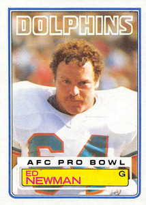 1983 Topps #318 Ed Newman VG Miami Dolphins 