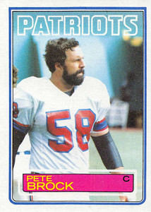 1983 Topps #326 Pete Brock VG New England Patriots 