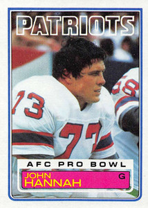 1983 Topps #330 John Hannah VG New England Patriots 