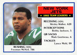 1983 Topps #338 Freeman McNeil TL VG New York Jets 