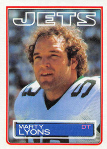1983 Topps #347 Marty Lyons VG New York Jets 