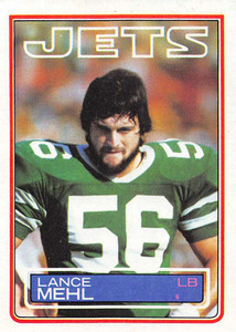 1983 Topps #349 Lance Mehl VG RC Rookie New York Jets 
