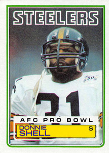 1983 Topps #365 Donnie Shell VG Pittsburgh Steelers 