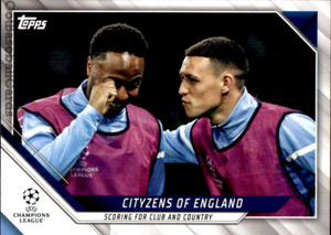 2021-22 Topps UEFA Champions League #113 Phil Foden/Raheem Sterling NM-MT Manchester City FC 