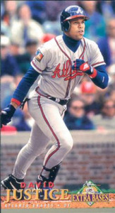 1994 Fleer Extra Bases #202 David Justice VG Atlanta Braves  ID: 170589