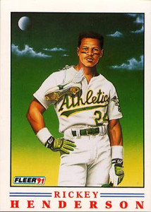 1991 Fleer ProVisions Factory #2 Rickey Henderson NM-MT Oakland Athletics 