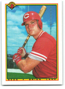 1990 Bowman #48 Brian Lane VG RC Rookie Cincinnati Reds 