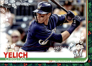 2019 Topps Holiday #HW72 Christian Yelich NM-MT  Milwaukee Brewers 