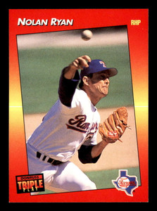 1992 Triple Play #22 Nolan Ryan VG Texas Rangers 