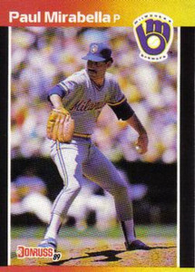 1989 Donruss #654 Paul Mirabella NM-MT Milwaukee Brewers 