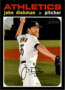2020 Topps Heritage High Number #645 Jake Diekman NM-MT  Oakland Athletics 
