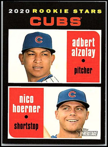 2020 Topps Heritage #121 Nico Hoerner/Adbert Alzolay NM-MT RC Rookie Chicago Cubs 