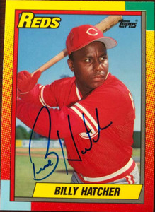 Billy Hatcher Autographed 1990 Topps Traded Tiffany #38T