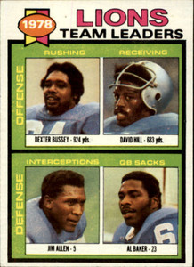 1979 Topps #357 Dexter Bussey/David Hill/Jim Allen/Al Baker TL VG Detroit Lions 
