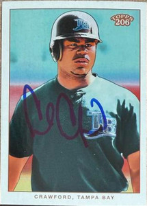 Carl Crawford Autographed 2002 Topps 206 #363  