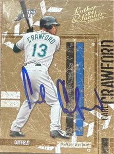 Carl Crawford Autographed 2004 Donruss Leather & Lumber #139 