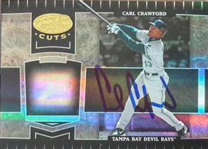 Carl Crawford Autographed 2004 Leaf Certified Cuts #186 