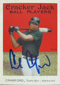 Carl Crawford Autographed 2004 Topps Cracker Jack #98
