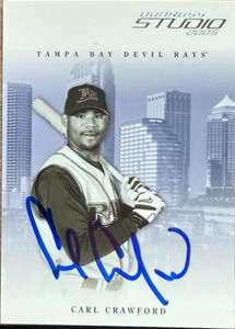 Carl Crawford Autographed 2005 Donruss Studio #269 