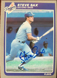 Steve Sax Autographed 1985 Donruss Card #418 Los Angeles Dodgers SKU  #195538 - Mill Creek Sports