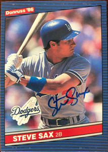 1987 DONRUSS Baseball Card Steve Sax 2B Los Angeles Dodgers