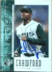 Carl Crawford Autographed 2006 SPx #89  