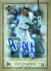 Carl Crawford Autographed 2006 Upper Deck Artifacts #87 