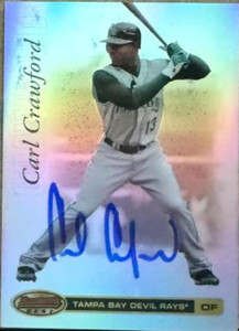 Carl Crawford Autographed 2007 Bowman's Best #13 