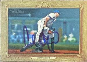 Carl Crawford Autographed 2007 Topps Turkey Red #53 Swiping Second CL