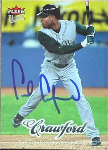 Carl Crawford Autographed 2007 Fleer Ultra #176 