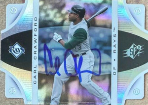 Carl Crawford Autographed 2008 SPx #91  