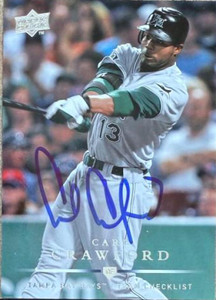 Carl Crawford Autographed 2008 Upper Deck #759 CL